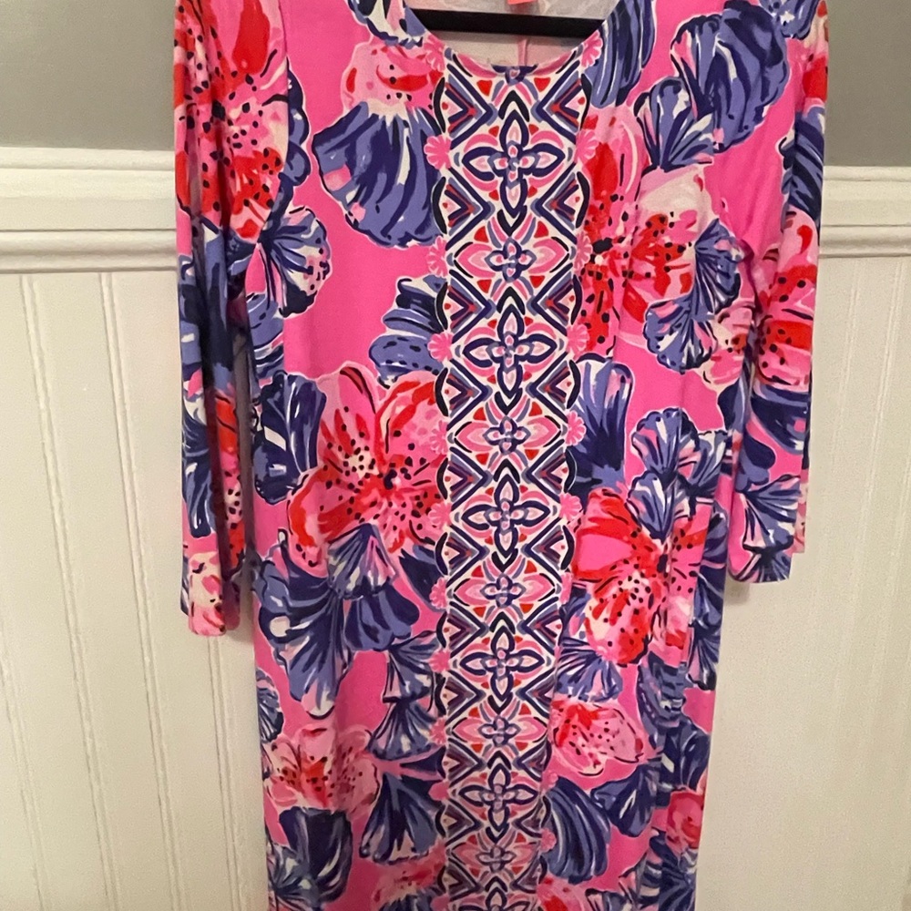 Lilly Pulitzer Pink and Blue Floral Dress